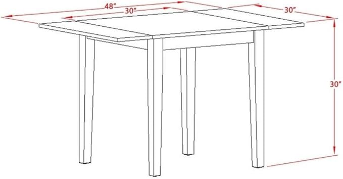 East West Furniture NDNO5-OAK-W 5 Piece Modern Dining Table Set Includes a - Image 5