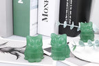 QINJIEJIE Green Aventurine Crystal Cat Figurines Healing Crystals Statue - Image 5