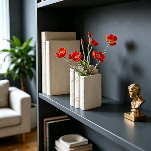 Guichifun Book Shaped Vase Living Room Decor - Image 2