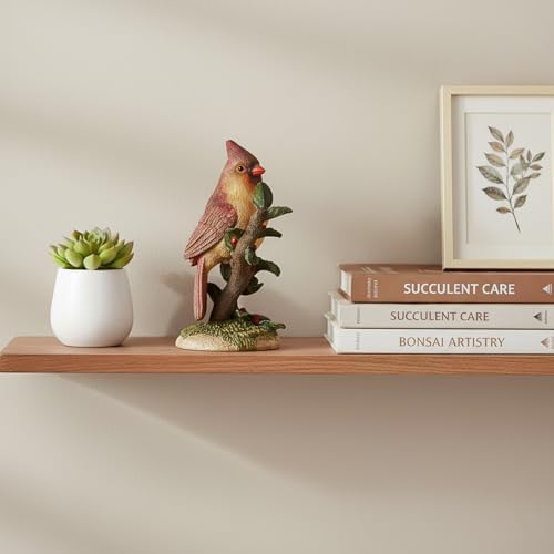 Braxio Bird Figurines Home Decor – Resin Red Cardinal Figurine on Branch, Christmas Cardinal Decor for Shelf, Table, Living Room, Bedroom & Memorial Gift, 5.5 x 3.4 x 7 Inches - Image 5