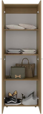 Soham Closet System Eco-Friendly Bedroom Organizer in Macadamia Finish - Image 6