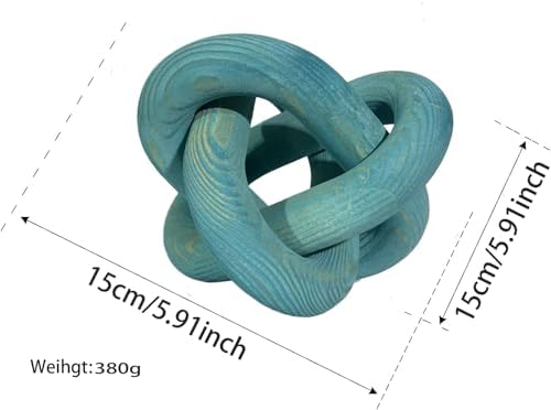 Wood Knot Decor -Coffee Table Decor,Blue Home Decor Shelf Decor - Image 5