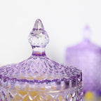 Sizikato Diamond Faceted Glass Candy Jar with Lid, 18oz Purple Decorative Jar, Nut Jar, Dried Fruit Storage Jar. - Image 7