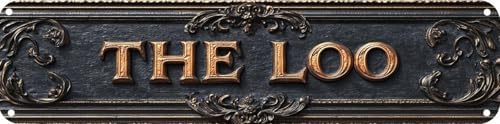 Vintage Tin The Loo Sign Retro Metal Sign for bathroom Decoration - bathroom Funny Wall Art Plaque 4x16 Inch by VintageTinSign