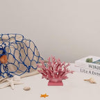 5.8" H Pink Coral Decor - Resin Coral Statue, Nautical Decor for Home, Bedroom, Bathroom, Living Room, Ocean Themed Cabinet Shelf Tabletop Decoration - Image 7