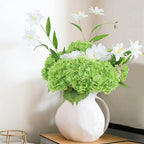 Coferset 4pcs Lifelike Real Touch Hydrangea Artificial Flowers,Green - Image 2