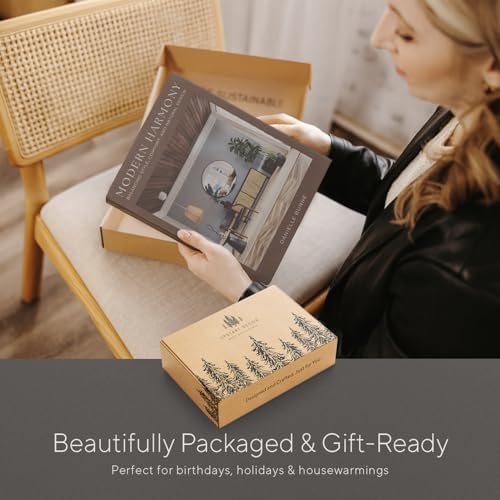 Modern Decorative Books Set of 3, Brown & Cream Faux Books with Storage - Image 6