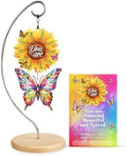 Christian Gifts for Women Birthday, Butterfly Inspirational Gifts for Friends, Mom, Sister, Girl, Female Coworker, Christian, God Says You are Sunflower Gifts for Women, Religious Desk Decor by Hanatoca