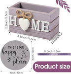 Queekay House Warming Gifts New Home Farmhouse Coasters Set of 6, Purple - Image 2