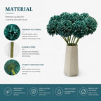 Mandy's 12pcs Artificial Teal Ball Chrysanthemum Flowers - Image 4