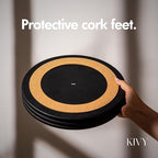 KIVY Round Decorative Concrete Tray 11x1,5 Inch - Circle Coffee Table Tray - Image 6
