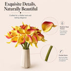 Mandy's 20pcs Sunset Calla Lily Artificial Flowers - Image 4