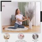 7 Pcs Faux Pampas Grass-45 Inches/3.75ft Large Boho Decor Fluffy Artificial Pompas Grass Décor Tall Vase Filler for Home Wedding Decoration (Silver, 7) - Image 2