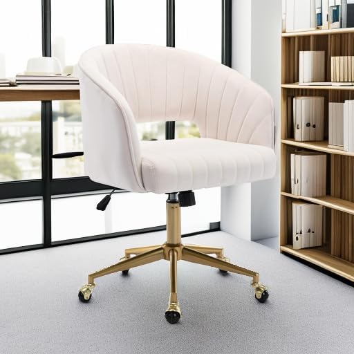 Home Office Chair Swivel Velvet Desk Chair Accent Armchair Upholstered Modern - Image 2