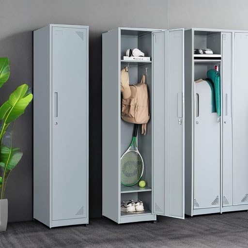 Metal Locker for Home, Dressing Room, Lockable Locker Cabinet - Image 6