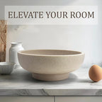 LIN CHUAN Decorative Bowl, Large Fruit Bowl, Sand Beige - Image 5