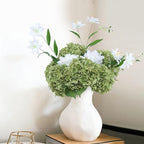 Coferset 3pcs Lifelike Real Touch Hydrangea Artificial Flowers,Lime Green - Image 2