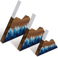 3 Pcs Mountain Shelf Decor Mountain Wooden Wall Decor Forest Art, Blue by Maitys