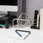 Mind Reader Metal Geometric Infinity Sculpture, Modern Home and Office Decor, Accent for Desks, Coffee Tables, and Shelves, Metal, Silver - Image 2