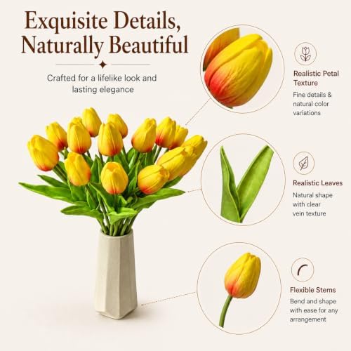 Mandy's 20pcs Artificial Sunset Tulips - Image 4