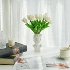 Mandy's 12pcs Artificial White Open Tulips - Image 6