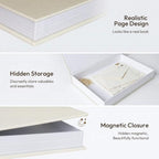 MAOBUYOU Decorative Storage Books Set of 2, Linen Cover, Gold Letters, White and Green - Image 5