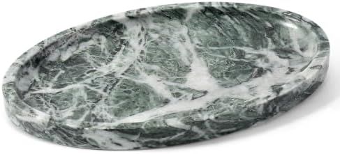 Koville Natural Marble Tray, Vanity Decorative Oval Marble Tray for Home, Countertop Organizer, Catchall Tray for Perfume, Candles, Jewelry by Koville