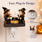 Dlfghos Halloween Witch Campfire Nightlight Witch Flickering Night Light - Image 5