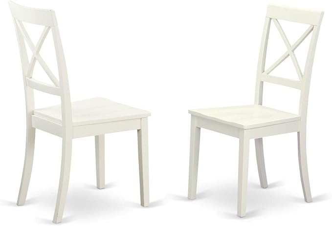 East West Furniture BOC-WHI-W Boston Dining Room Chairs by EastWestFurniture