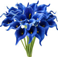 Mandy's 20pcs Royal Blue Calla Lily Artificial Flowers by Mandys