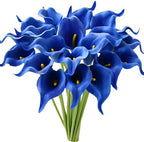 Mandy's 20pcs Royal Blue Calla Lily Artificial Flowers by Mandys