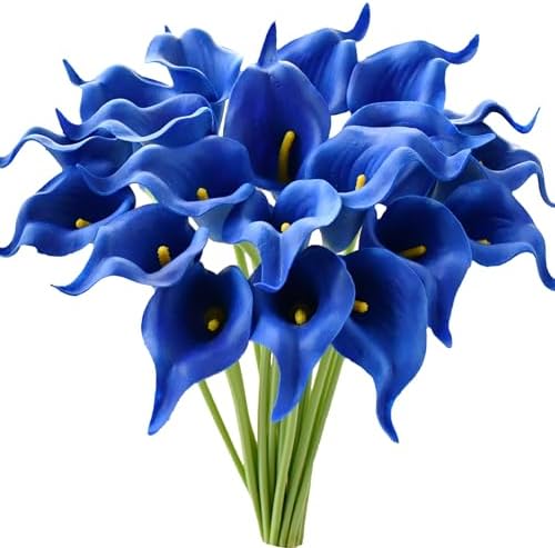 Mandy's 20pcs Royal Blue Calla Lily Artificial Flowers by Mandys