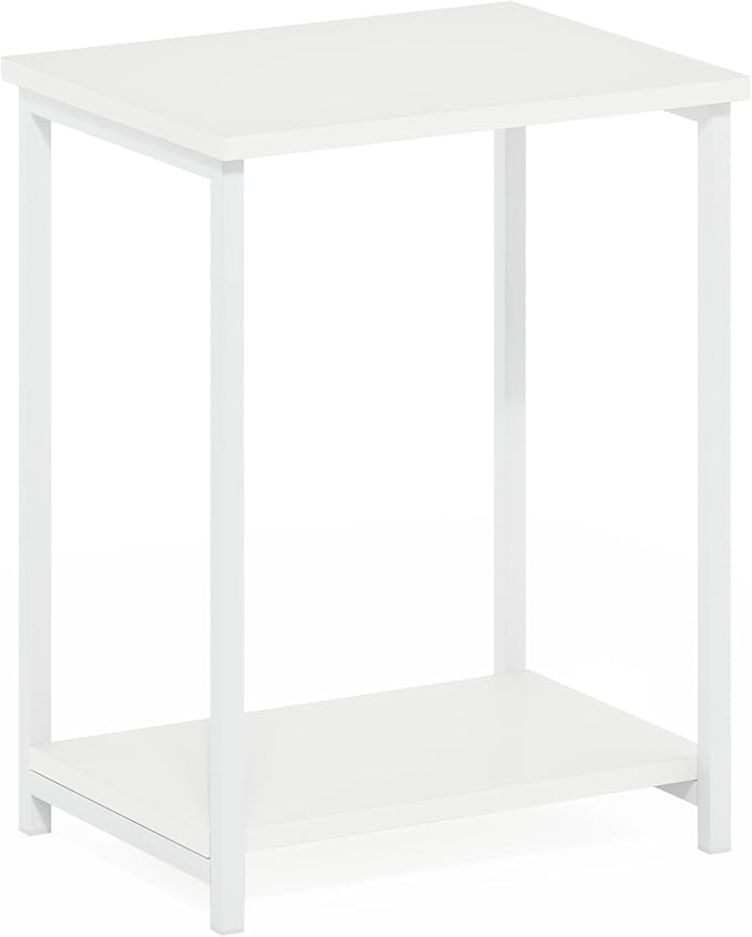 Furinno Simplistic Side Table, 2-Tier Metal Frame Modern End Table - Image 6