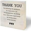 Thank You Wooden Sign, And Most Importantly For Being A Part Of My Journey, Desk Table Decoration, Gifts For Colleagues, Bosses And Friends, Women Office Home Decor And Accessories(5x5 In)-A24 by YIJIAQIN
