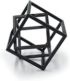 DreamsEden Small Geometric Sculpture, Metal Cube Decorative Ornaments Modern Home Decor Accent by DreamsEden