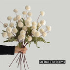 Artificial Flowers for Vase 10 Pcs, 20 in Fake Mums Long Stems White - Image 3