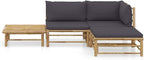 vidaXL Patio Lounge Set 4 Piece, Sectional Sofa - Image 7