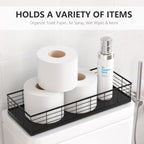 Toilet Paper Storage Basket, 16" Large Oak Wood Toilet Paper Basket - Image 2