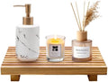 Wooden Pedestal Stand for Bathroom Tray Kitchen Counter Decor Soap Dish by Renawe