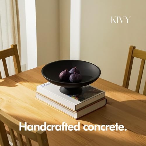 KIVY Concrete Fruit Bowl for Kitchen Counter - Large Decorative Bowl - Image 4