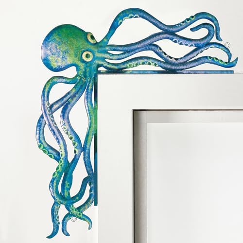 FairySandy Metal Octopus Door Topper Decor Ocean Door Frame, Ocean Blue by FairySandy