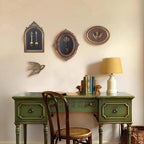 S-MANTIS Vintage Wall Sculpture, Antique Pediment Hallway Wall Art, Hand Painted Bird With Exquisite Wing And Feather Details, Aesthetic Room Decor Unique Gift (Antique Bird) - Image 4