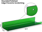 upsimples 4 Pcs 15" Acrylic Shelves for Wall Decor and Display, Green - Image 3