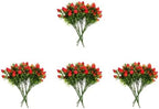 Cabilock 20pcs Artificial Strawberry Stems - Faux Strawberry Bunch, Rustic Fake Fruit Branches for Home Decor Party Centerpieces Photography Props by cabilock