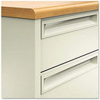 HON Double Pedestal Desk, 60 by 30 by 29-1/2-Inch, Harvest/Putty - Image 3