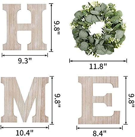 Pinkpum Wood Home Sign with Eucalyptus Wreath for O Home Decor Wall Decor - Image 5