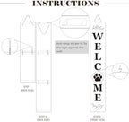 Perfnique Interchangeable Welcome sign for front porch standing, 47 x 7.9 Inch Black Wooden Leaner Sign with 10 Interchangeable Designed Icons, Morden Farmhouse Rustic Seasonal Decor for Spring - Image 6