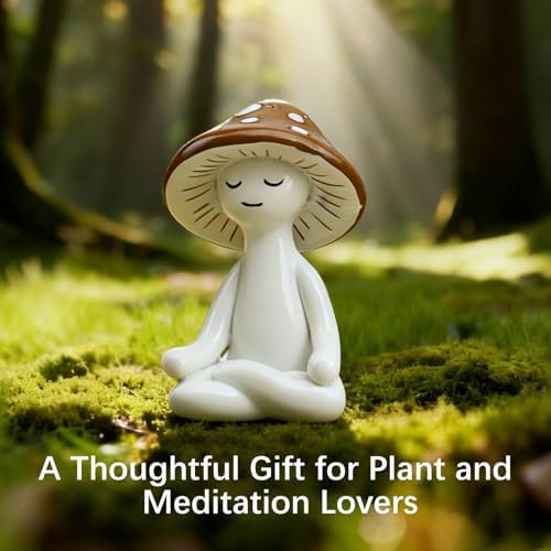 Mushroom Decor, Cute Resin Mushroom Statue, Home Garden Decor - Image 4