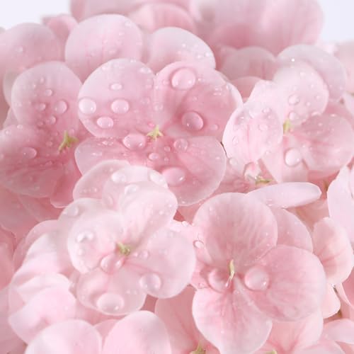 Coferset 3pcs Lifelike Real Touch Hydrangea Artificial Flowers,Pink - Image 2