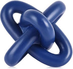 XMGZQ Blue Knot Decor for Coffee Table Book,Chain Link Decor for Bookshelf Entry Table TV Stand,Navy Knot Sculpture for Home Living Room,Object Decoracions para sala,adornos para sala Modernos by XMGZQ